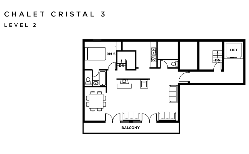 Chalet Cristal 3 Val d’Isere Floor Plan 1